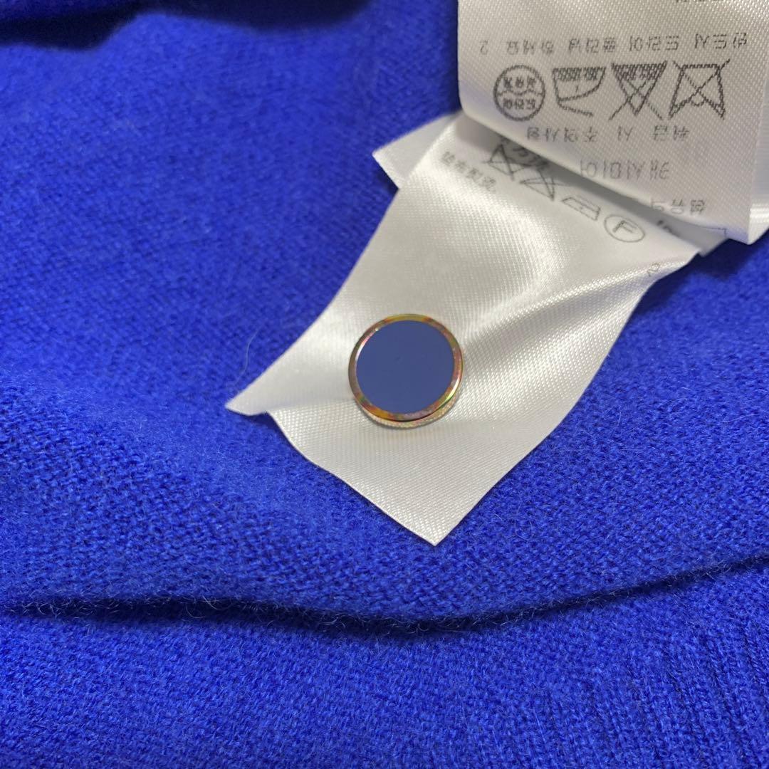 46サイズ✨ 23区 ニット セーター カシミヤ100％ ブルー バックボタン