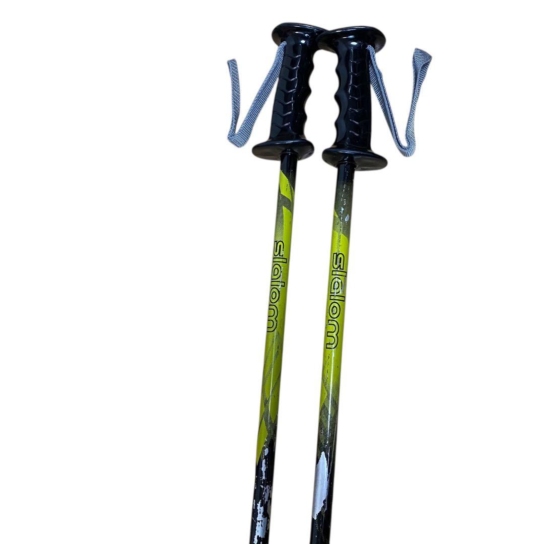 ≪サロモン≫スキー４点セット 板120cm ブーツ 23～23.5cm Jr規格