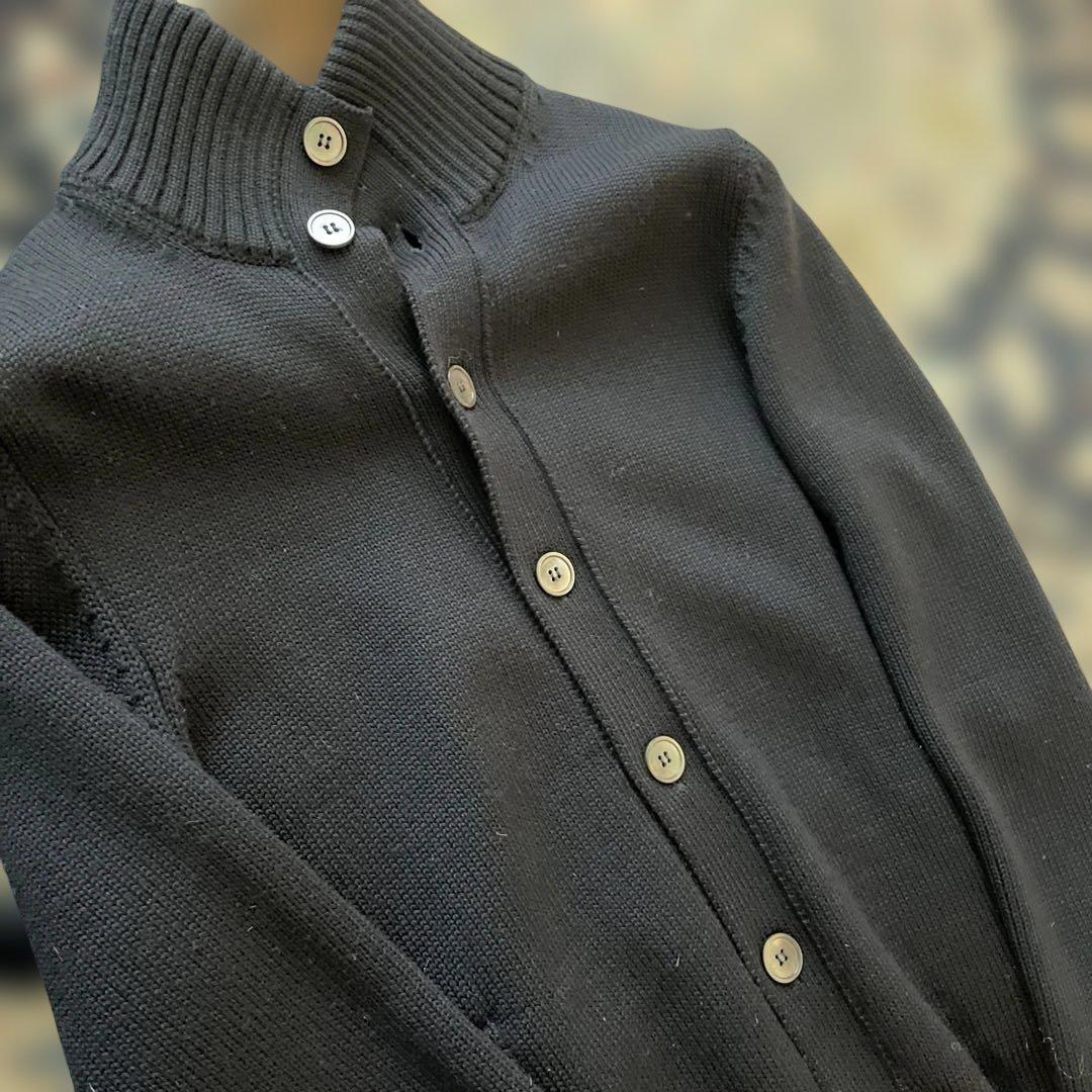 ザノーネ　スタンドカラー　ダークネイビー　カーディガン