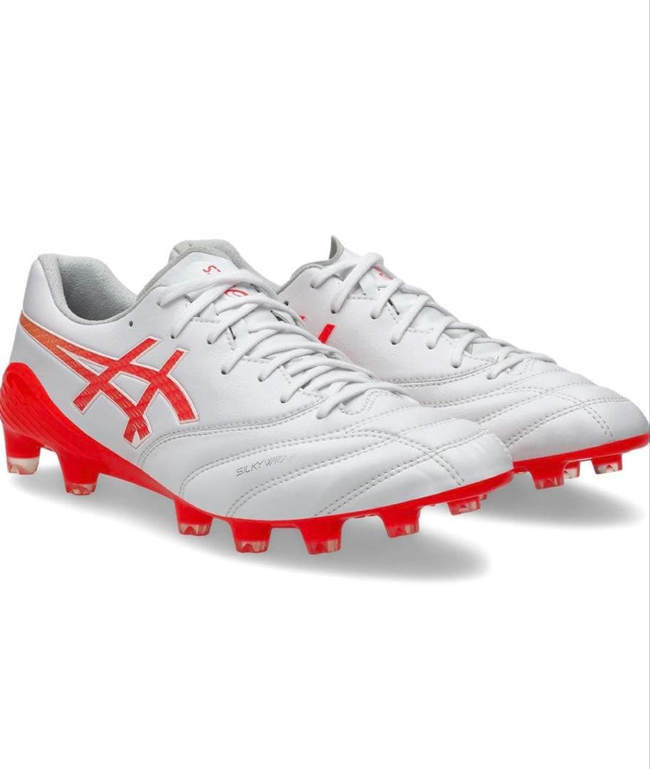 ASICS サッカーシューズ ホワイト/レッド