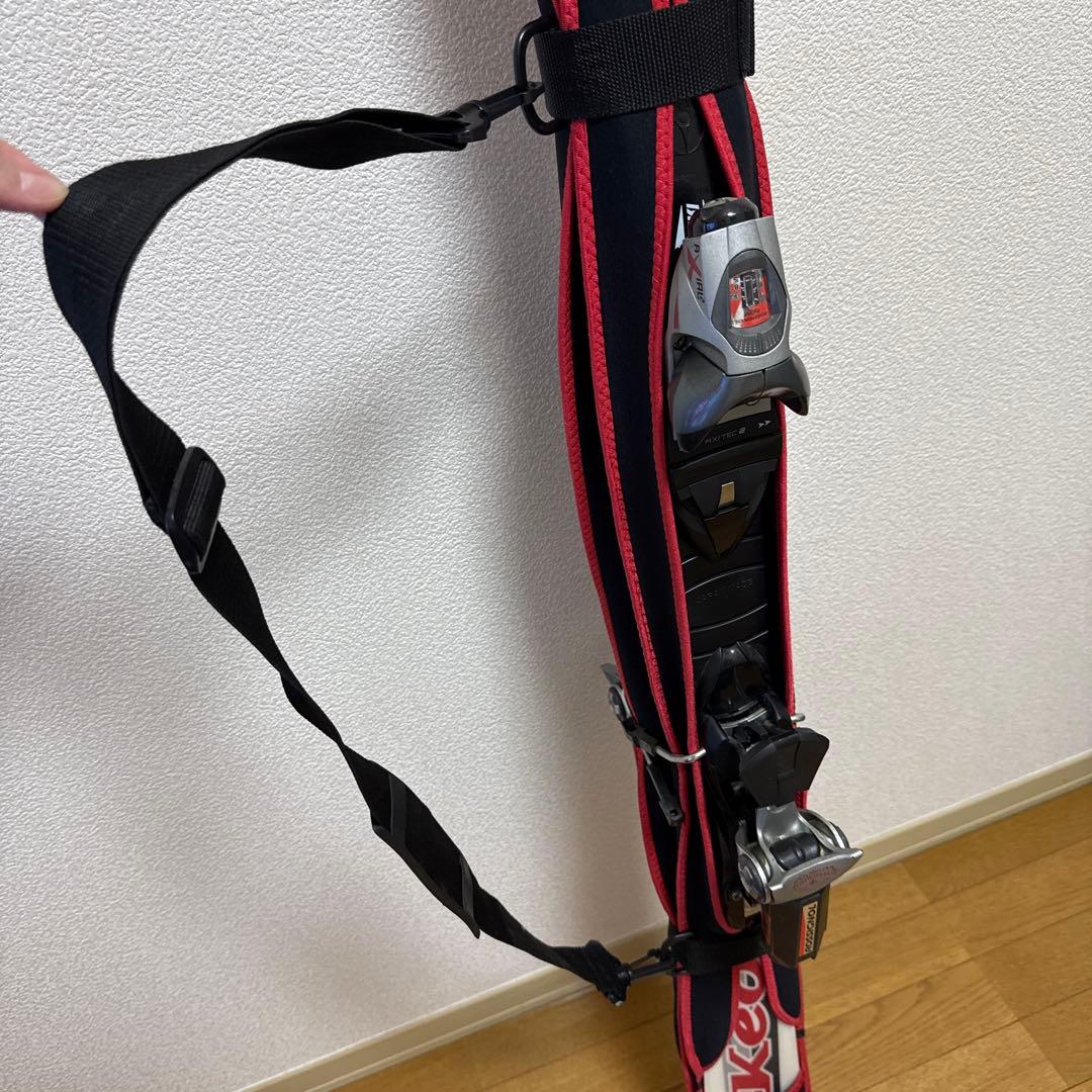 OGASAKA スキー板 『覇』Keos 155cm 赤黒 + 紫スキー用ポール