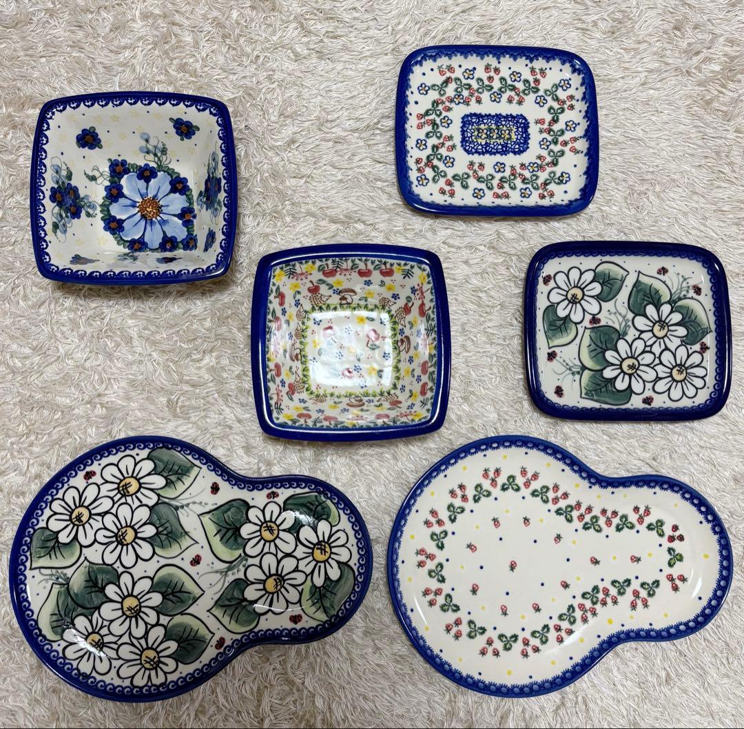 新品　ポーリッシュポタリー　ポーランド食器　6点セット