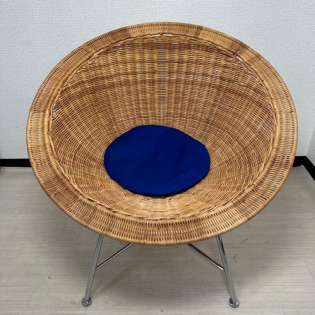 ジャパンビンテージ モダン ラタン イージーチェア ラウンジチェア is2※