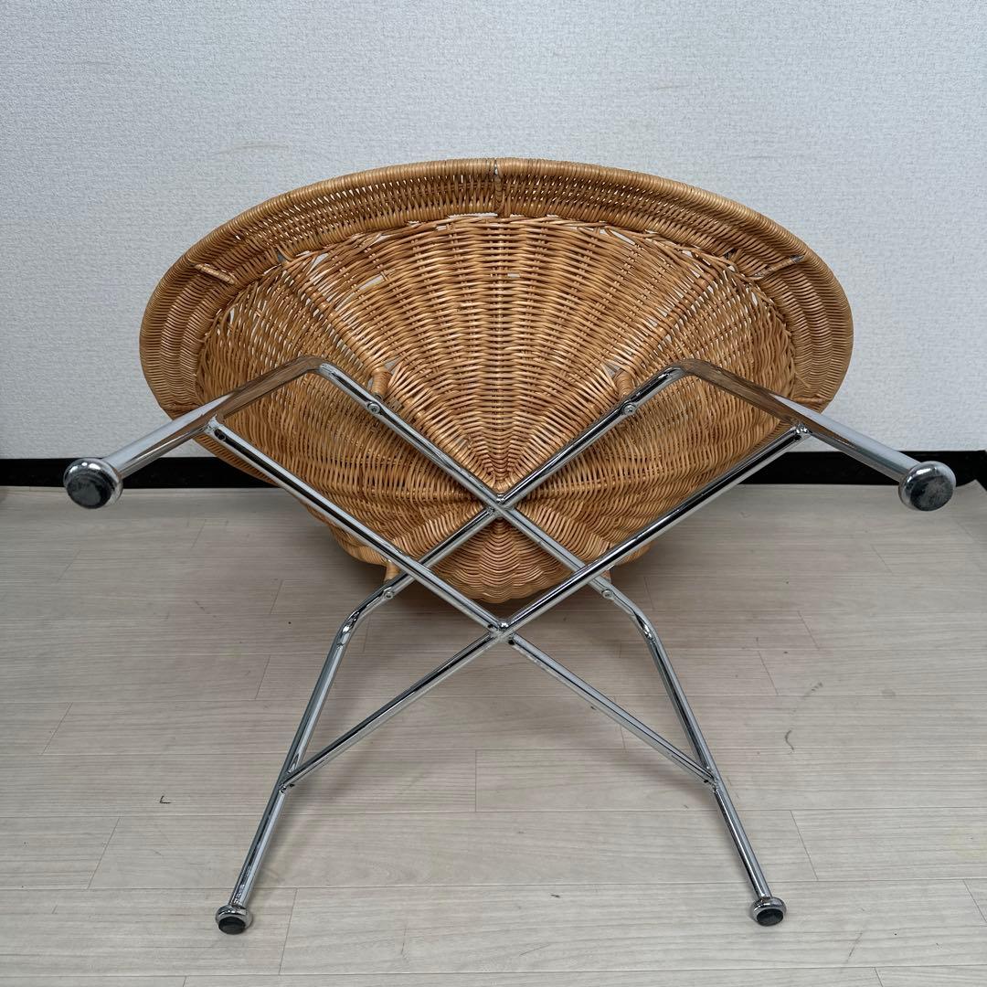 ジャパンビンテージ モダン ラタン イージーチェア ラウンジチェア is2※