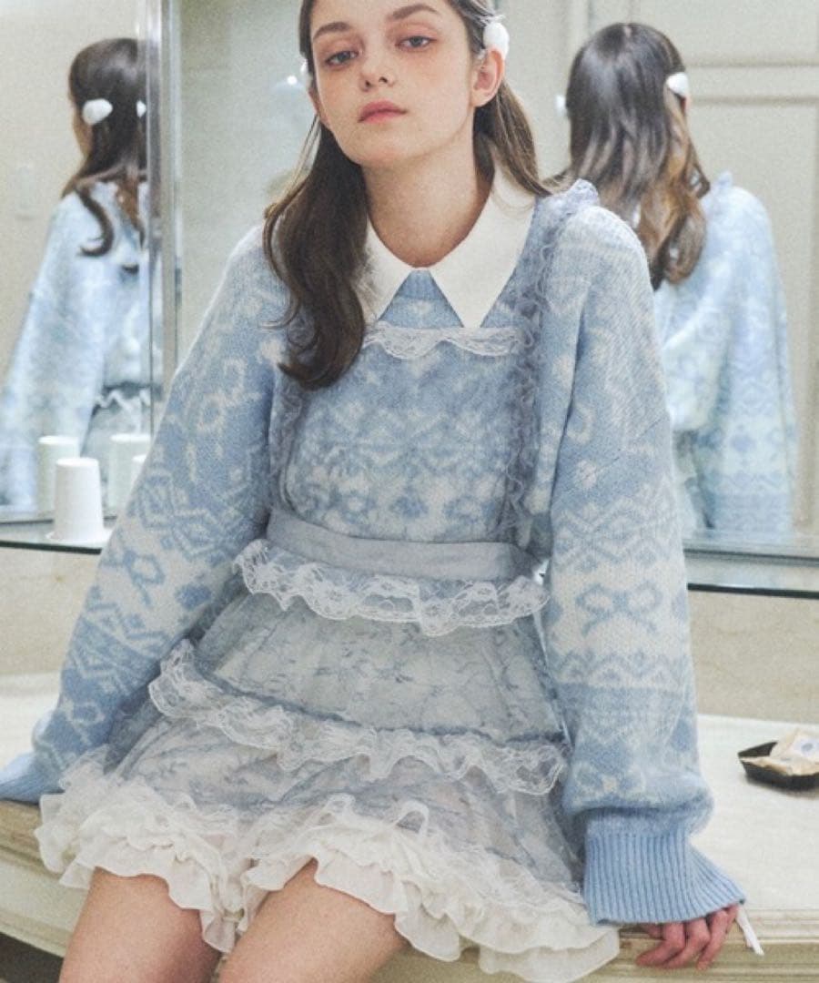 Lovilyn ラヴィリン　推し活チュールエプロンワンピース