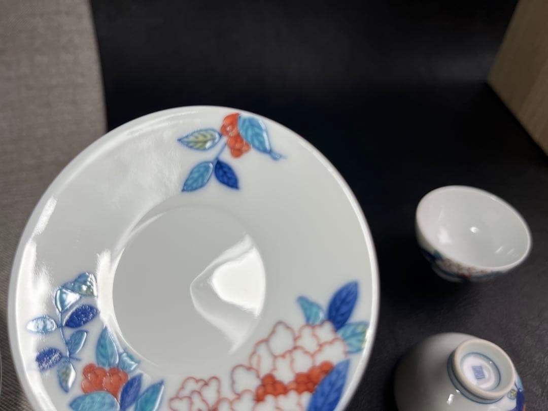 伊万里　鍋島焼　畑萬陶苑　酒器揃　徳利　ぐい呑　盃