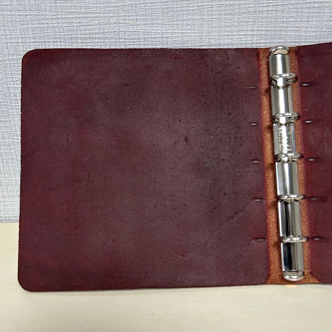 日本製 plotter ミニ5スクエアサイズ（5穴） ワイン リフィルセット