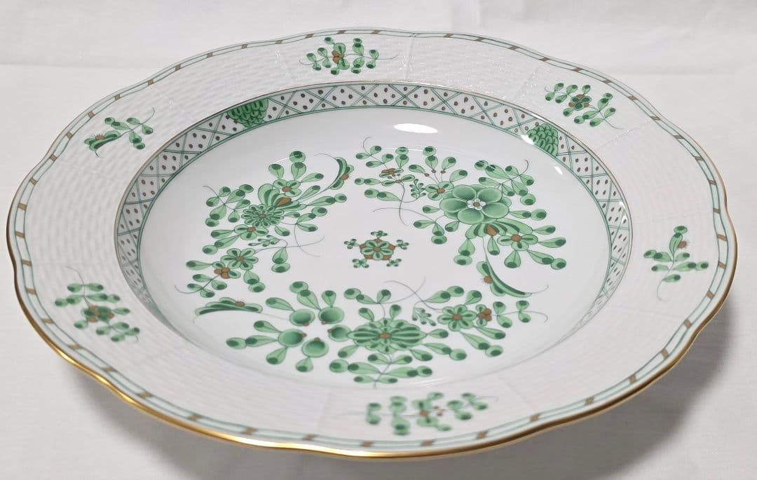 ヘレンド 森の宝物【24cmディーププレート】waldstein green