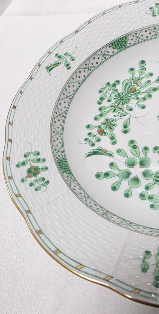 ヘレンド 森の宝物【24cmディーププレート】waldstein green