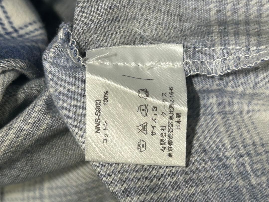 NUMBER (N)INE チェックシャツ サイズ3 ナンバーナイン