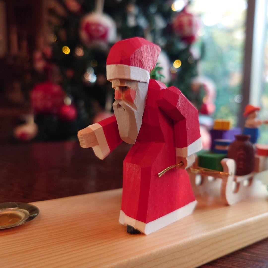 ドイツ　エルツ　ベッティーナフランケ　サンタ　キャンドルホルダー　Xmas＊新品