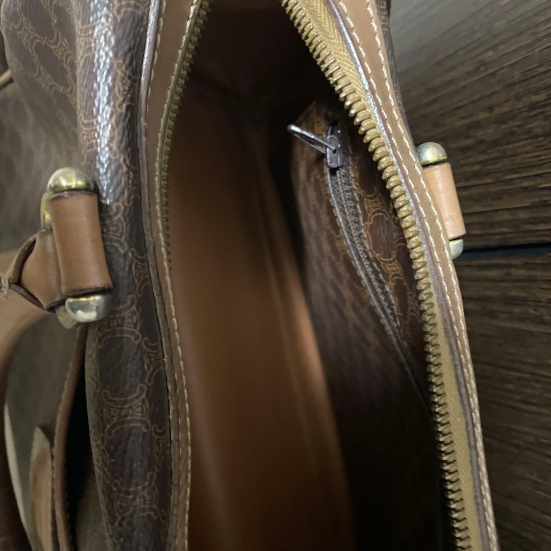 CELINE ミニボストンバッグ ブラウンレザー