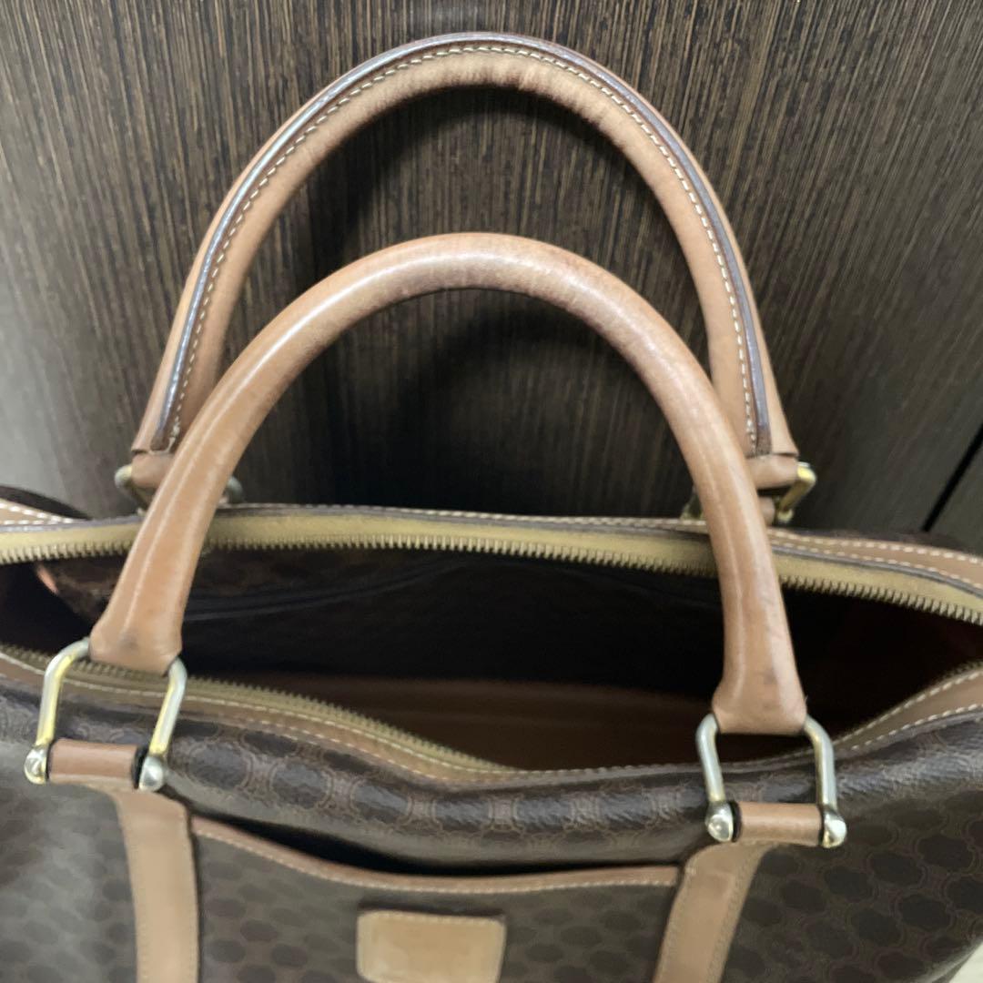 CELINE ミニボストンバッグ ブラウンレザー