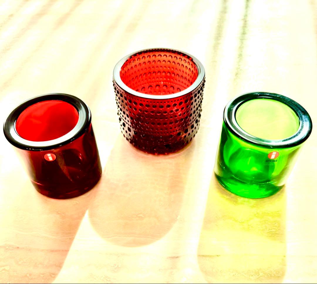 イッタラ マリメッコ　KIVIキャンドルホルダー3個セット