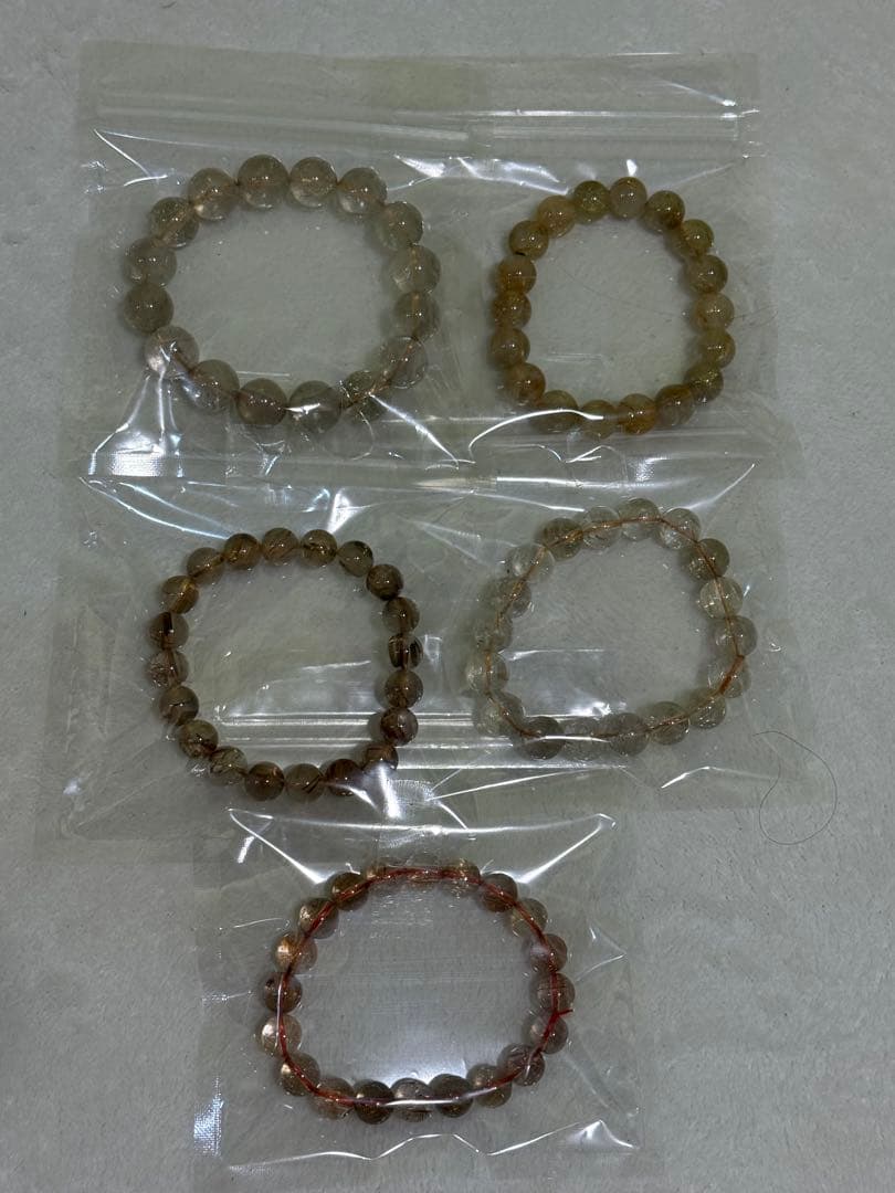 天然石（ルチル）ブレスレット11個セット