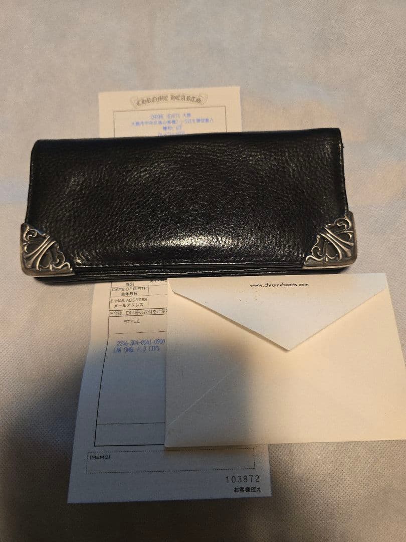 クロムハーツ財布シングルフォールド(美品)インボイス原本無修正