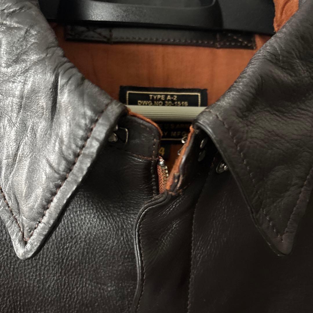 YMCLKY TYPE A-2 レザージャケット サイズ44 ダークブラウン