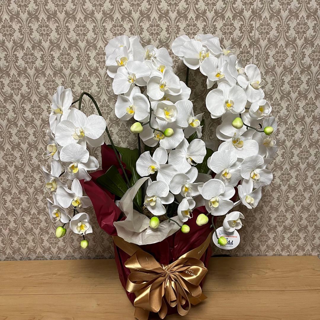 胡蝶蘭　造花　5本立て　40輪+10つぼみ　￼光触媒　高さ66cm