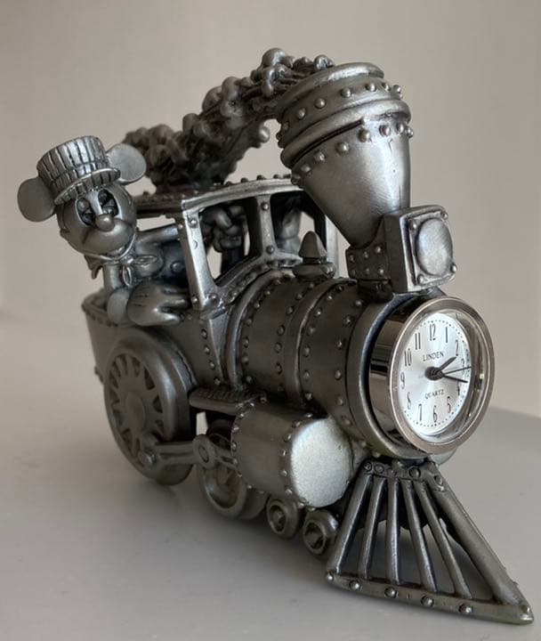 【超レア】ディズニー置時計 限定品 ミッキー＆ドナルド 機関車