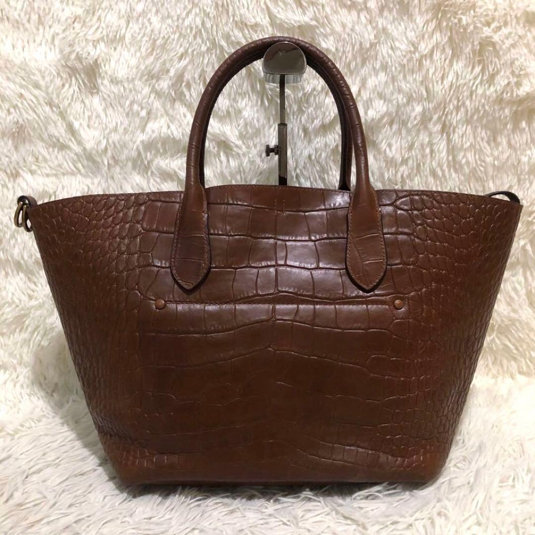 極美品☆ポロラルフローレン 2way レザー トートバッグ ショルダーバッグ