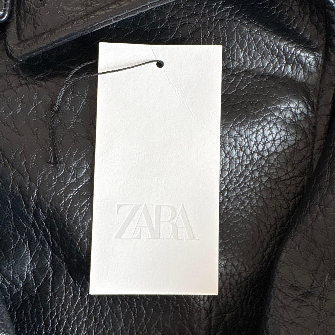 【新品】ZARA フェイクレザージャケット 黒 XS 完売品