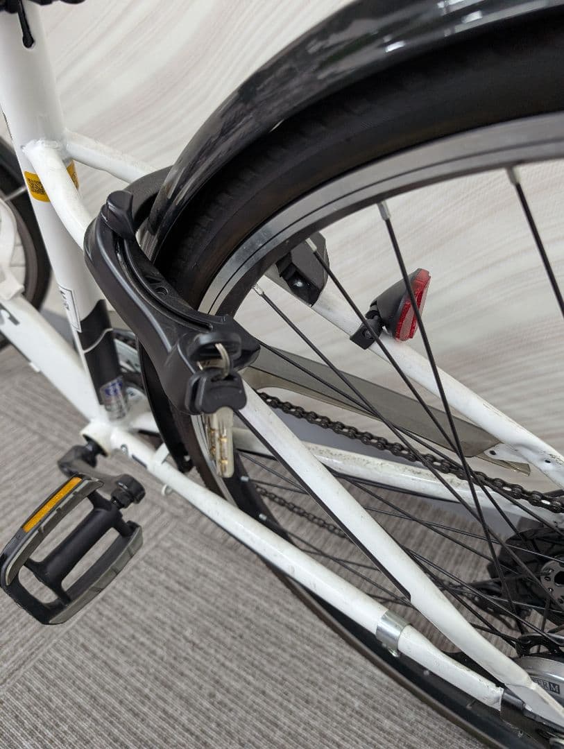 シティサイクル ホワイト 前面バスケット付き✴️茨城県水戸市姫子