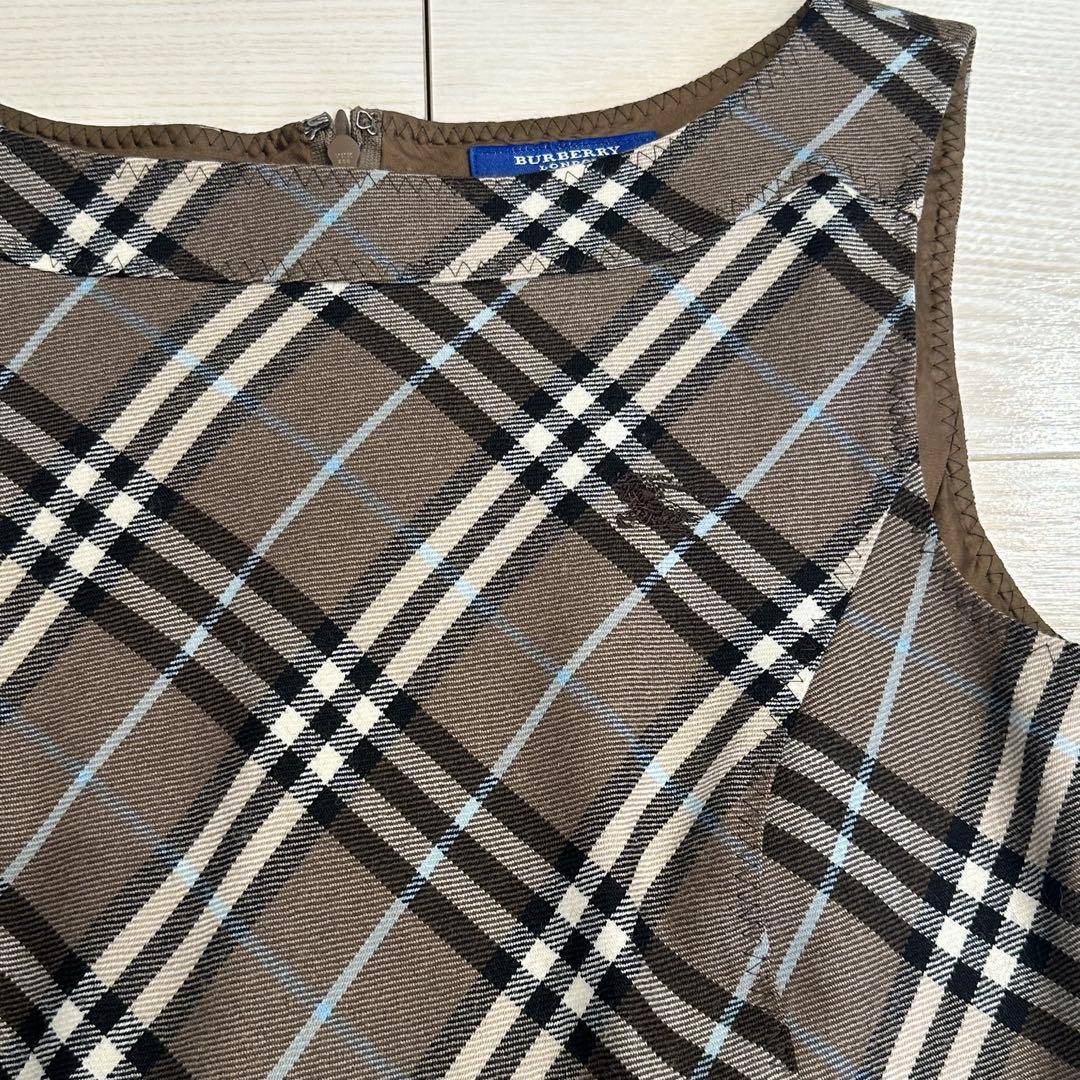 BURBERRY BLUE LABELチェック柄ノースリーブワンピース　38