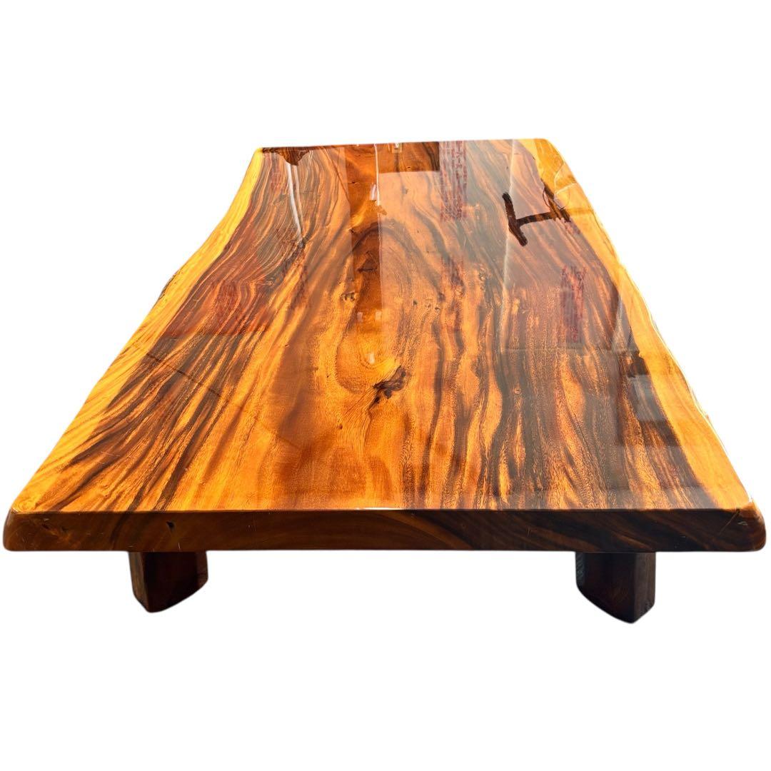 天然木 高級 漆塗 ローテーブル 座卓 一枚板 ちゃぶ台 和室