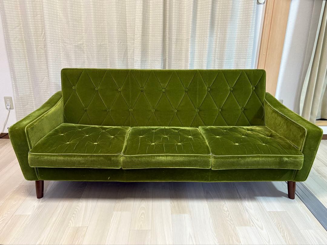 【最終値下げ】カリモク60 ロビーチェア　モケットグリーン