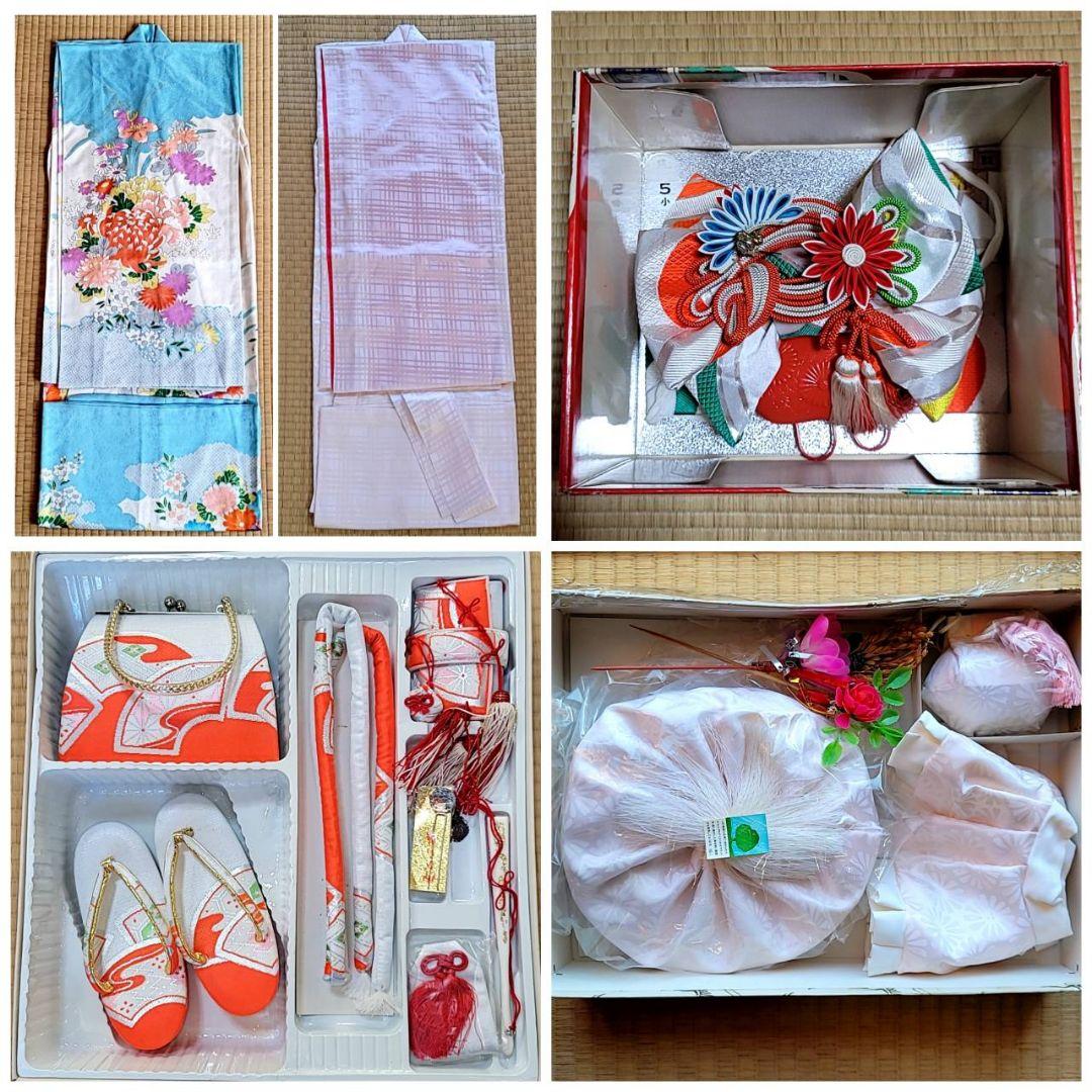 七五三 お宮参り フルセット 3歳 女の子 正絹 刺繍使い 高級 着物 日本製