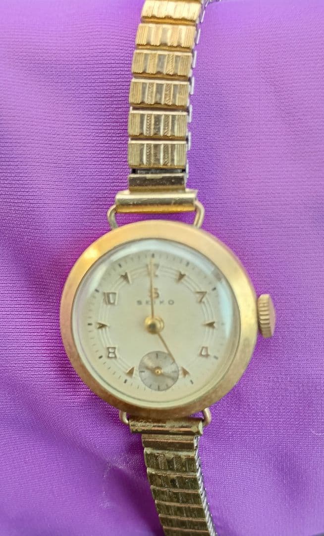 要修理　SEIKO精工舎 手巻き式腕時計 K18・18金　1940～50年代