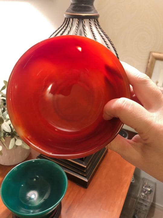 中国博物館所蔵　翡翠２つ、水晶一つの三点セット