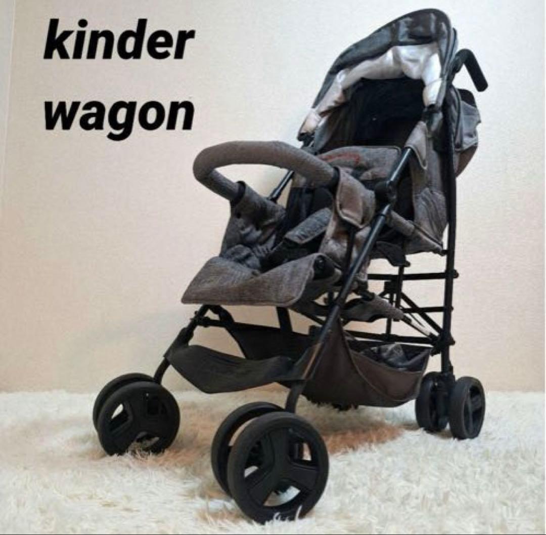 美品！kinder wagon ベビーカー レインカバー付き