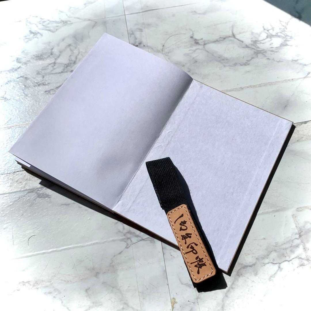 【限定品】御朱印帳（ヌメ革カバー、ゴムバンド付）