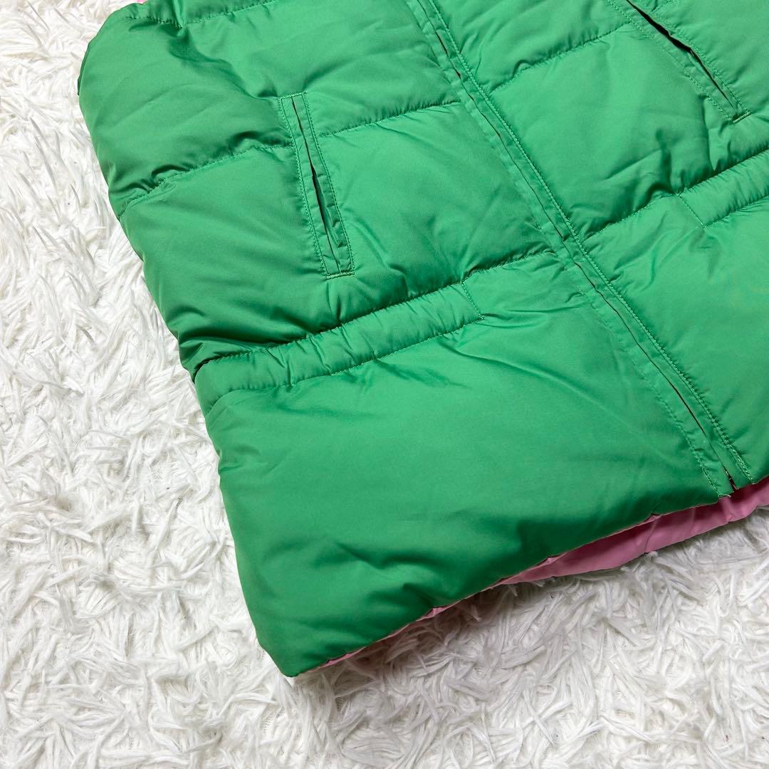 未使用級 ラルフローレン ダウンジャケット ベスト 緑 ピンク リバーシブル M