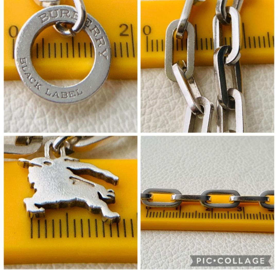 バーバリーブラックレーベル SV925 シルバー チェーン ブレスレット ホース