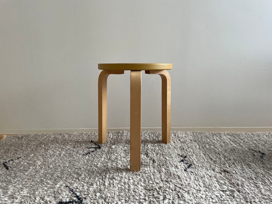 ヴィンテージ　アアルト　スツール　オリジナル　イエロー　artek 北欧