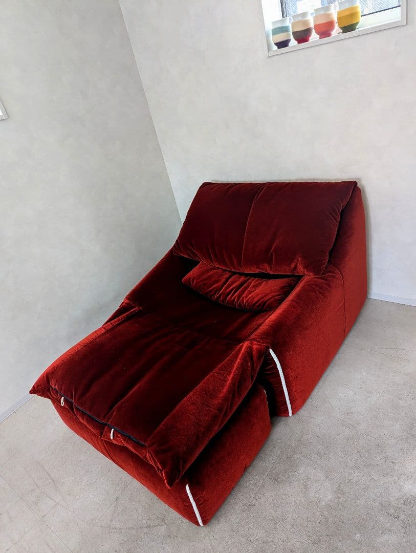 極上品　【ligne roset】リーン ロゼ プリューミー　1Pソファ＆パフ