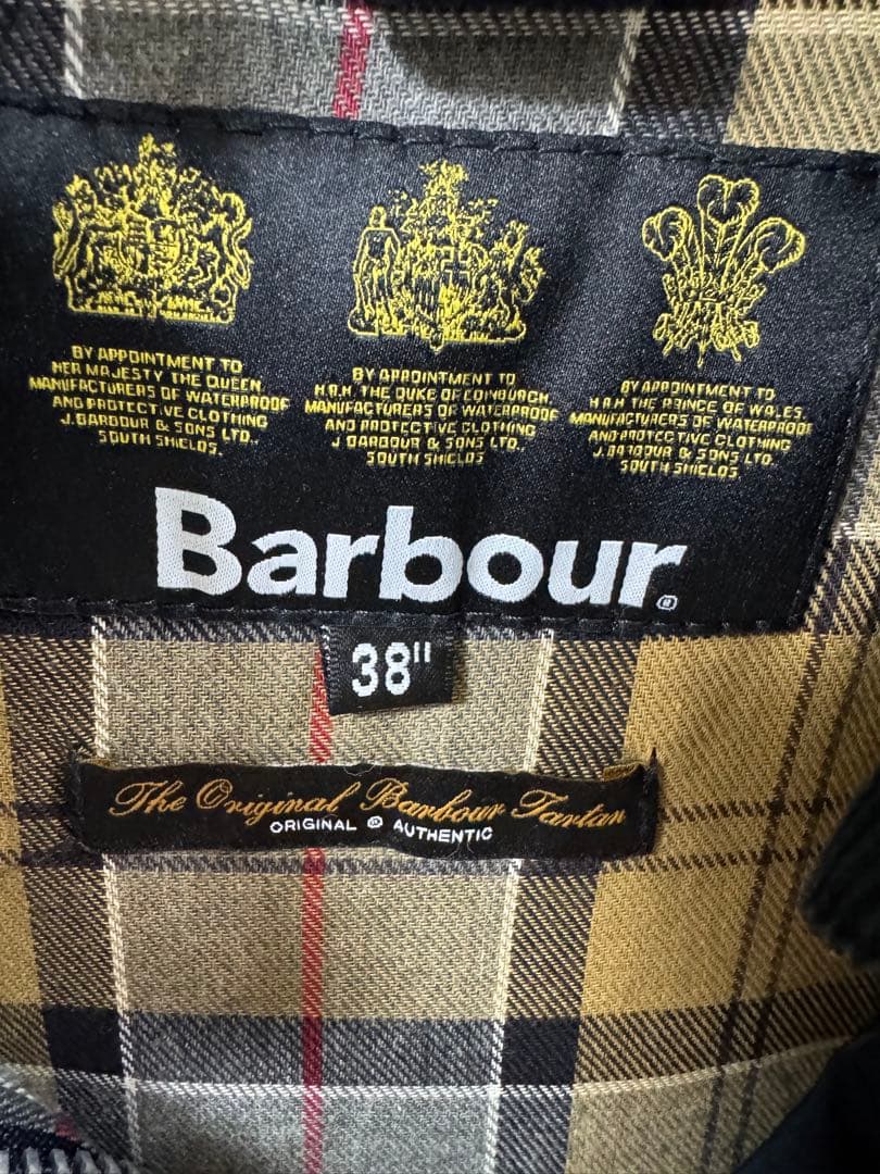 Barbour BEDALE SL ビデイル 38 ネイビー ノンワックス