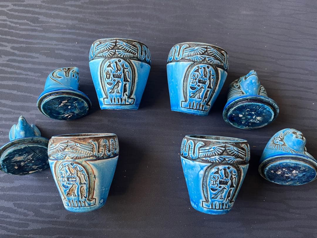 カノプスの壺セット　エジプト土産