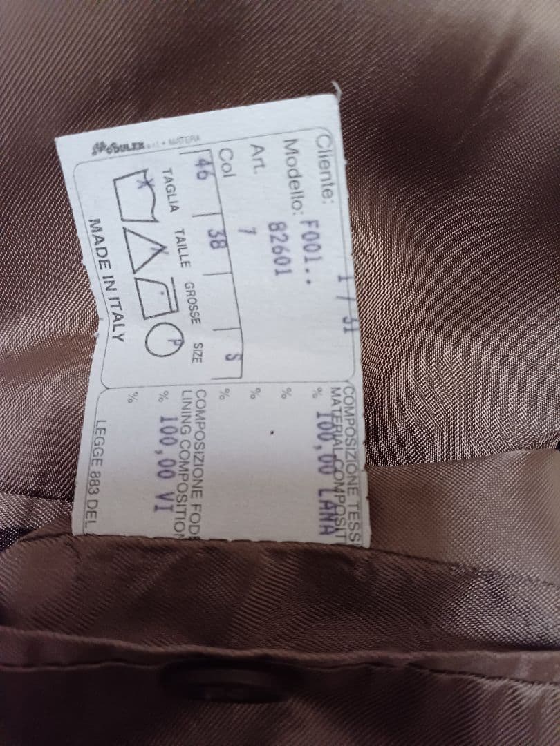 バーニーズニューヨークグレージュウールコート　イタリア製　size46