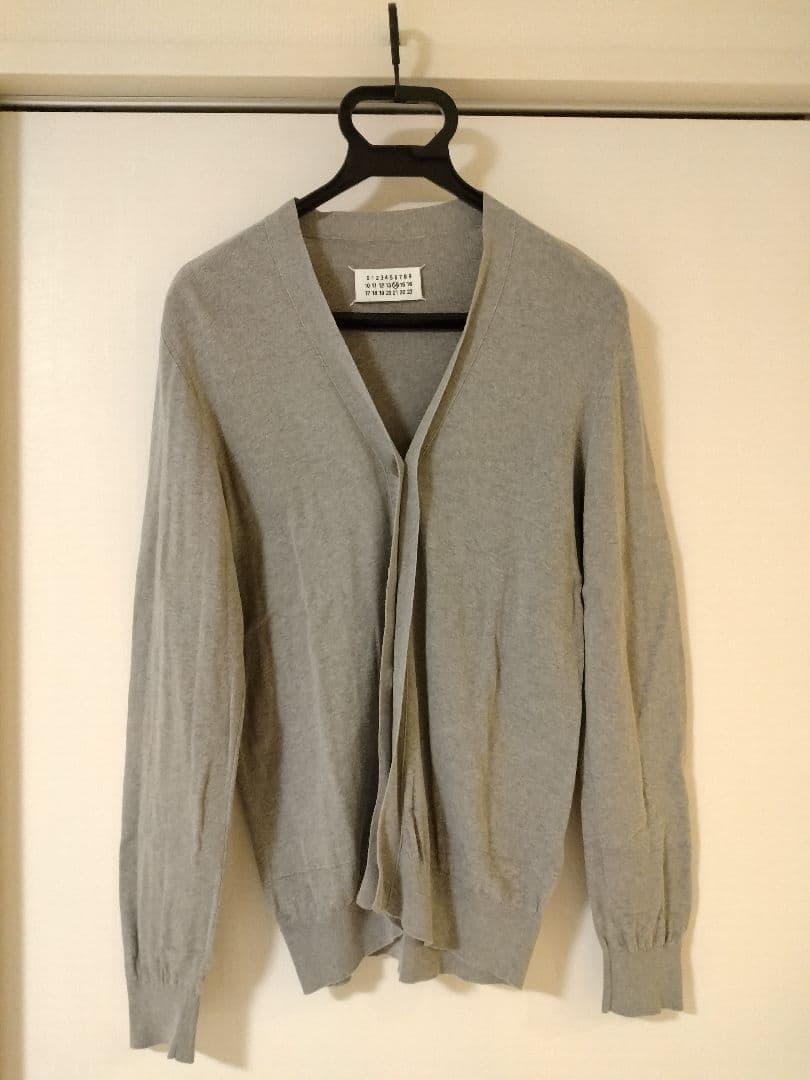 マルタンマルジェラ14　比翼カーディガン　S　ライトグレー　　ここのえ　綿