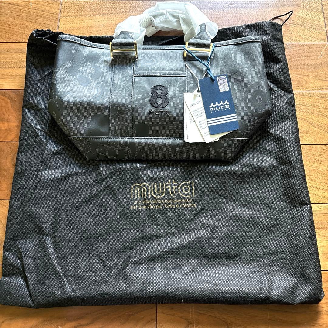 新品未使用MUTA トートバッグ 8 グレー 花柄
