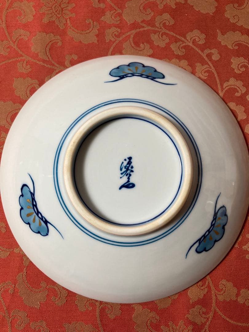 源右衛門　染錦松銘々皿　5枚セット