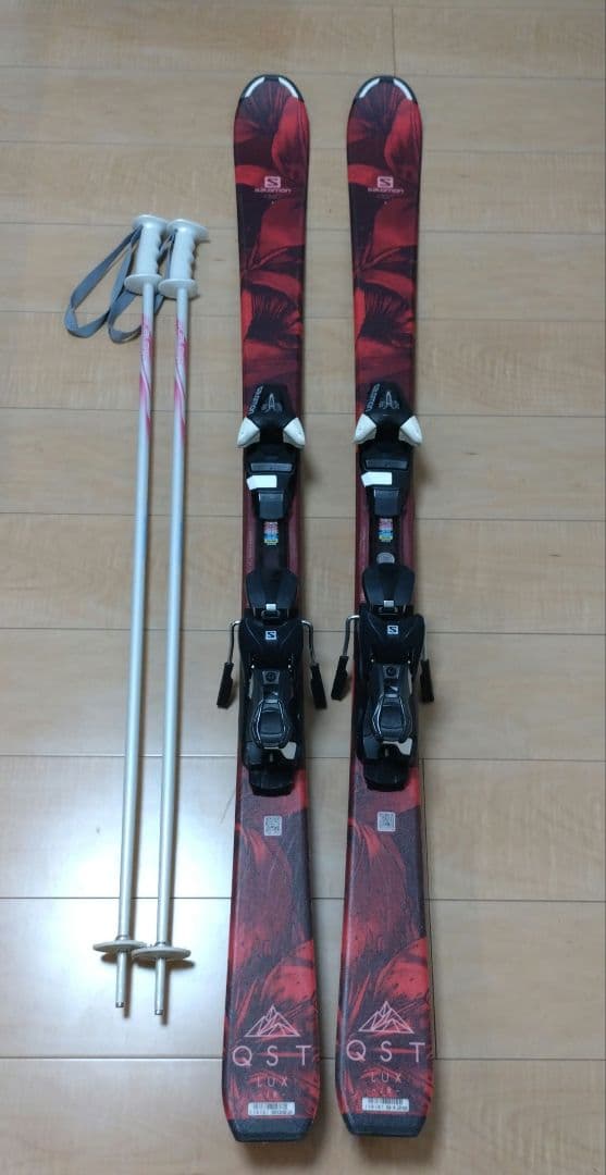 SALOMON　ジュニアスキー板140センチ　バインディング　ストック　セット