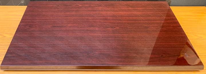 赤 35号 かりん塗り　飾り台　雛人形