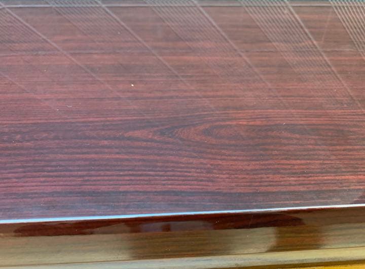 赤 35号 かりん塗り　飾り台　雛人形