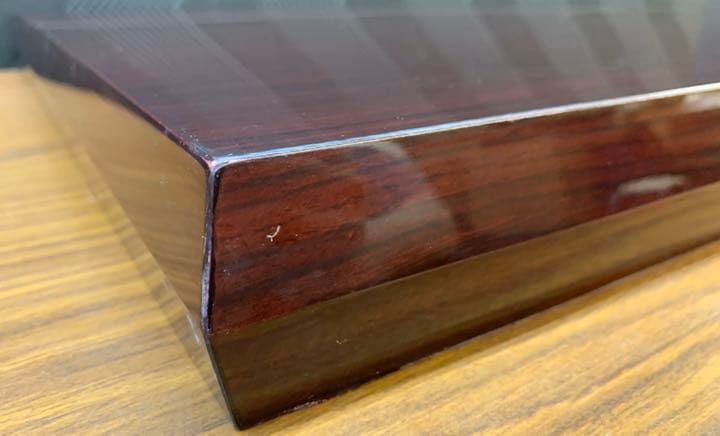 赤 35号 かりん塗り　飾り台　雛人形