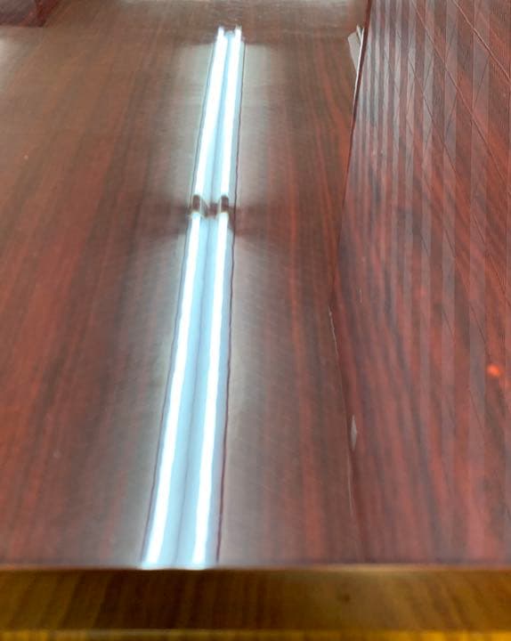 赤 35号 かりん塗り　飾り台　雛人形