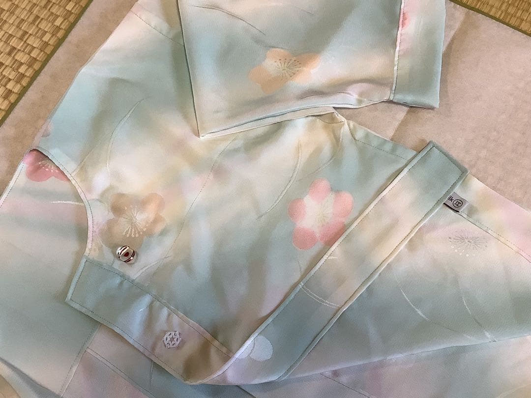 長襦袢反物から仕立てたシルクパジャマ　⑰